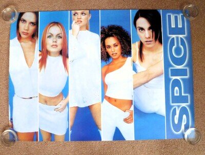 UNOFFICIAL SPICE GIRLS POSTER IN LANDSCAPE WHITE OUTFITS 60x84cms (449)