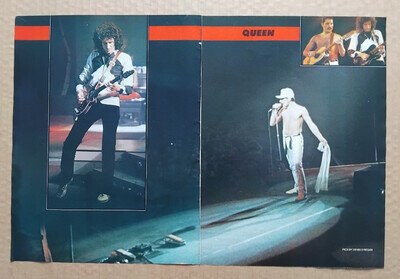 QUEEN - 2 Page Magazine Poster 1982