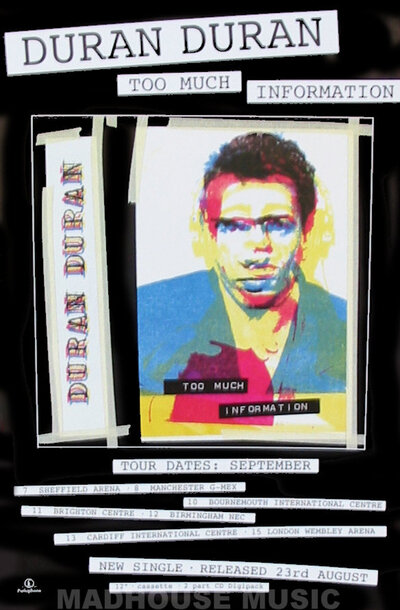 DURAN DURAN POSTER Original Too Much Information UK PROMO ONLY POSTER Rare