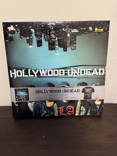HOLLYWOOD UNDEAD SWAN SONGS NEW SEALED T-shirt S Colored Clear VINYL Box Set