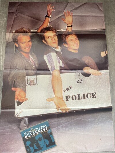MAX MAG MASSIVE THE POLICE STING POSTER & ROXANNE 97 CD