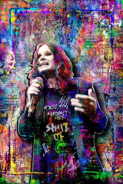 OZZY OSBOURNE TRIBUTE Poster, Ozzy Osbourne Pop Art Print Free Shipping US