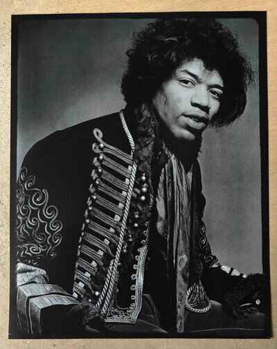 Jimi Hendrix - Classic Black & White Poster / Picture - Rare!