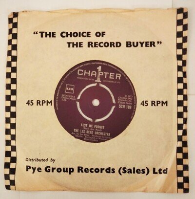 Vinyl 7" Single - Les Reed Orchestra - Lest We Forget - Chapter 1 SCH 189 - 1973