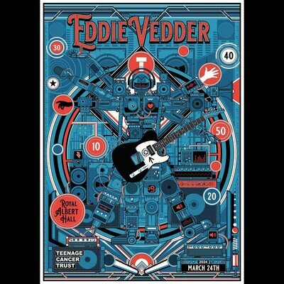 Eddie Vedder signed limited edition poster 100 Pearl Jam autograph Tour TCT