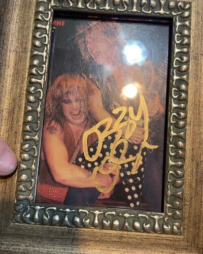 Ozzy Osbourne/ Autograph/ Vintage Photo Framed/ Diary of a Madman/ Signed/ Ozzy