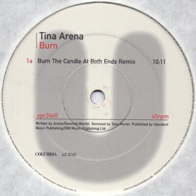 Tina Arena - Burn (Tony Moran Remixes), 12", (Vinyl)