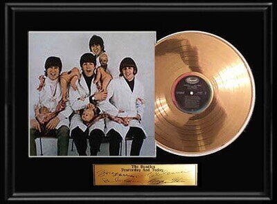 THE BEATLES Y&T BUTCHER COVER RARE GOLD RECORD LP W-PRINTED SIGNED AUTOGRAPHS!