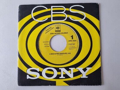 Jean-Jacques Goldman - A nos actes manques 7'' Vinyl Spain PROMO