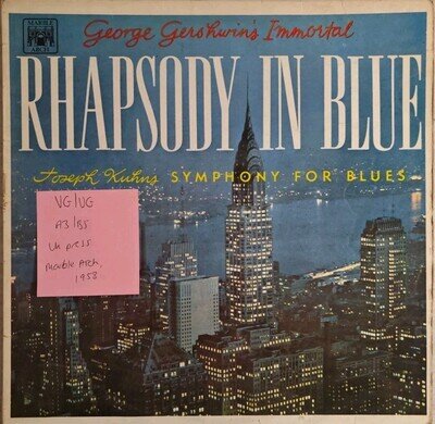 Gershwin Rhapsody in Blue Vinyl Record VG/VG MAL 586 1958
