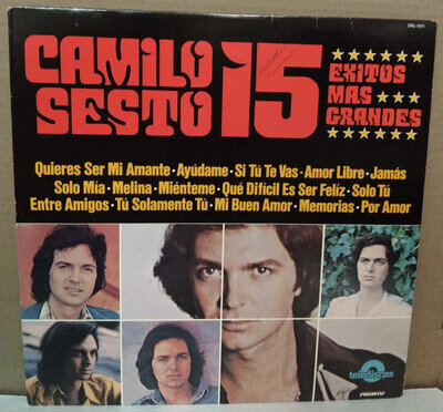CAMILO SESTO -15 Exitos Mas Grandes - VINYL LP 1980 Telediscos DAL-1011