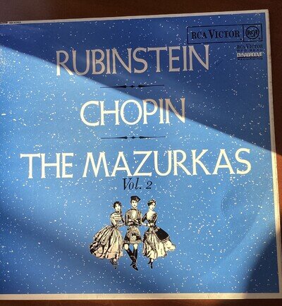 Rubinstein CHOPIN THE MAZURKAS VOL. 2 1967, Radio Corporation of America. LP