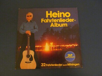 Heino 2 LP Record Set FAHRTENLIEDER ALBUM w/ German Lyric Book
