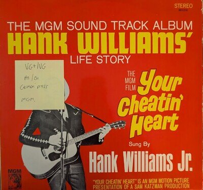 Hank Williams Jr. Your Cheatin' Heart Life Story Vinyl Record VG+/VG 665218