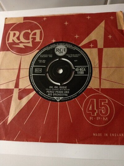 Perez Prado - Oh, Oh Rosie (RCA 1199) EX Vinyl Record 7"