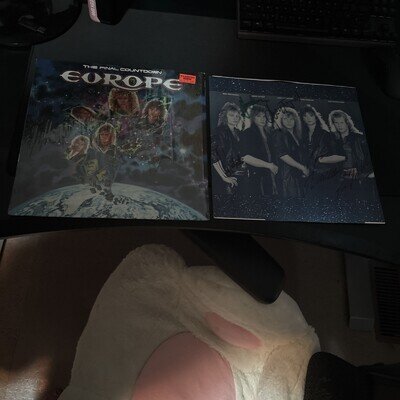 Europe The Final Countdown Vinyl Inner Sleeve Signed By All 5 Members Of Band