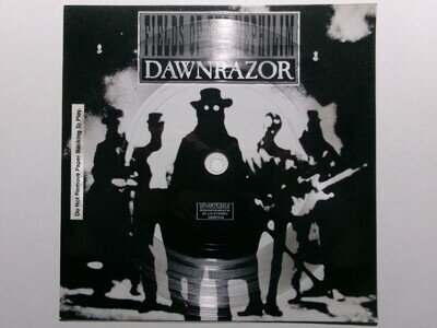 FIELDS OF THE NEPHILIM DAWNRAZOR BEGGARS BANQUET 1 SIDED SHAPED CLEAR FLEXI DISC