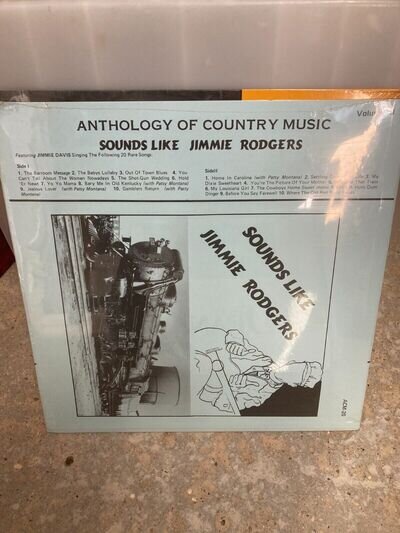 JIMMIE DAVIS SOUNDS LIKE JIMMIE RODGERS LP, ACM20, NEW AND SEALED