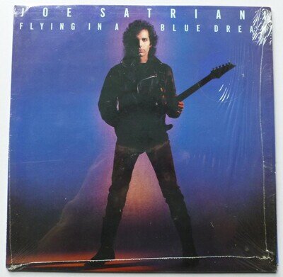 Joe Satriani Flying In A Blue Dream LP Food For Thought GRUB14 EX/EX 1989 wit...