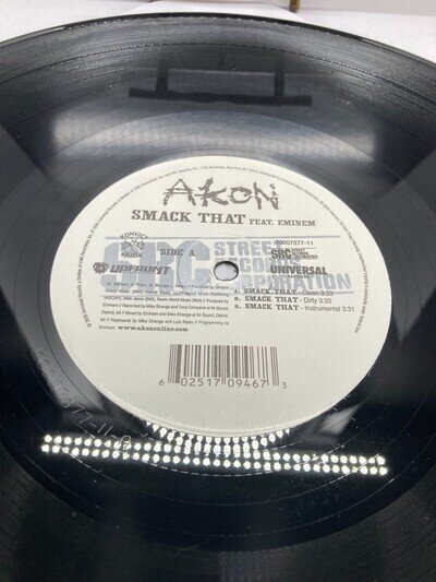 Akon Smack That ft. Eminem 12" Vinyl Single 2006 Universal Record B0007877-11