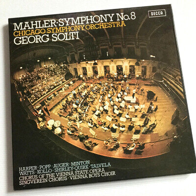 Mahler Symphony 8 Georg Solti Chicago Symphony Orch Decca Box SET 534-5 EX