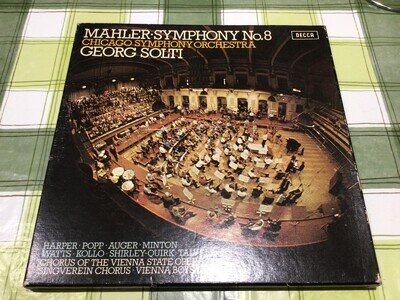 Mahler Symphony 8 Georg Solti Chicago Symphony Orch Decca Box SET 534-5 NM