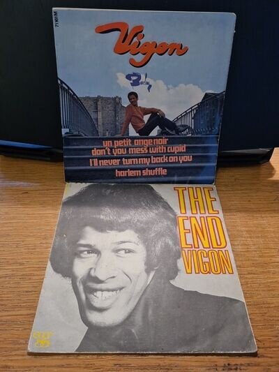 Vigon x2 Un Petit Ange Noir 1967 + The End 1969 7" Vinyl Classic French Soul