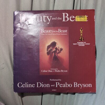 Celine Dion & Peabo Bryson - Beauty & The Beast, Vinyl 7" Single, 45rpm, 1991,