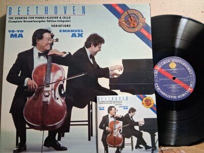 CBS M3X 42446 YO-YO MA Ax BEETHOVEN CELLO SONATAS #1-5 3LP DIGITAL 1987 NM