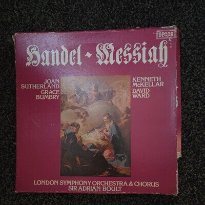 Handel - Messiah - Decca - D104D3 - 3LP - Box Set - Stereo - UK - 1978 - EX