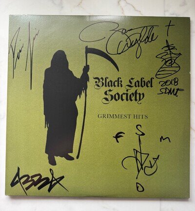 Zakk Wylde Signed Black Label Society Grimmest Hits LP Vinyl