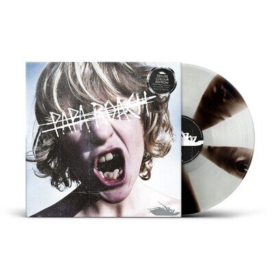Papa Roach 'Crooked Teeth' Black / White Pinwheel Vinyl - NEW