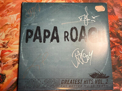 Papa Roach Autograph Fully Signed Album Vinyl Record Greatest Hits