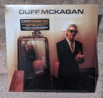 Duff McKagan LIGHTHOUSE LIVE FROM LONDON Hand Signed Vinyl Limited 1000 Copies