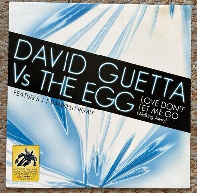 David Guetta Vs The Egg Love Don’t Let My Go 12” Vinyl Single Very Good Conditio