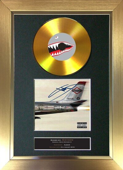 #181 Eminem - Kamikaze Gold CD COVER MOUNTED A4 Autograph Repro Print