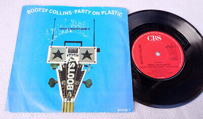 BOOTSY COLLINS Party On Plastic UK 7" VINYL SINGLE Parliament Funkadelic P FUNK