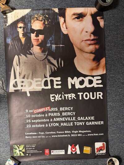 SUPER RARE MASSIVE XL 110cmx90 DEPECHE MODE BILLBOARD 2001 TOUR POSTER - Unused