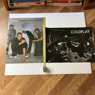 COLDPLAY A Rush Of Blood To The Head 2X Sided Promo Poster New! Unused! 2003 EMI