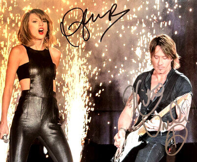 Taylor Swift & Keith Urban Signed 8x10 Authentic Original Autographs w/ COA