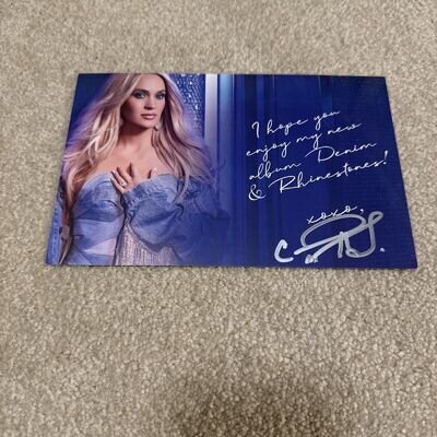 CARRIE UNDERWOOD AUTOGRAPH PHOTO Not The Vinyl Or Cd, Signed American Idol Pop