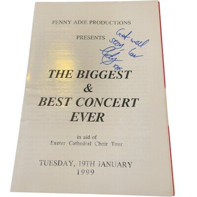 Exeter Cathedral Choir Tour Concert Programme 1999 Autograph