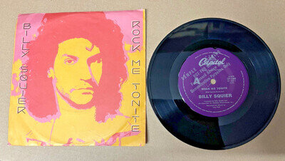 Billy Squier - Rock Me Tonight AUS 7" Vinyl PROMO SAMPLE P/S 1984