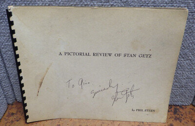 Autograph Signed Pictorial Review Of Stan Getz Phil Stern Jazz Saxophonist KW