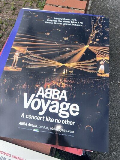 ABBA VOYAGE LONDON SHOW POSTER ANNIVERSARY EDITION! *USED AND RARE!*