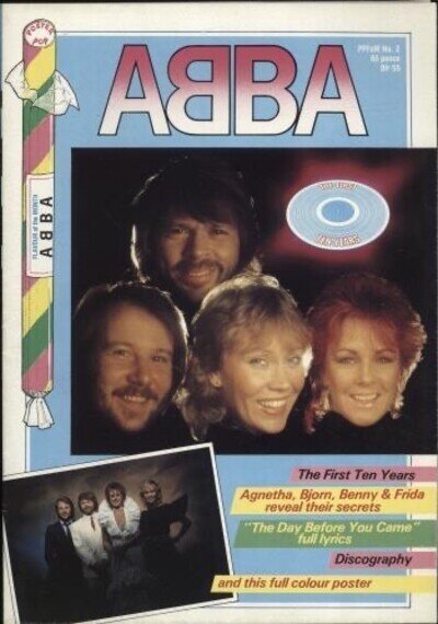 RARE Vintage **ABBA** UK 1982 Poster Pop - The First Ten Years magazine MINT