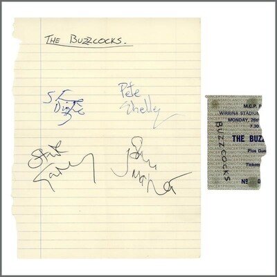 Buzzcocks 1979 Peterborough Autographs (UK)