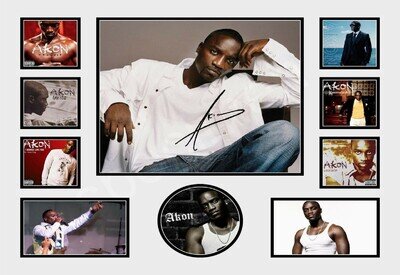 Akon Signed Limited Edition Memorabilia Print Autographed Art Gift Poster