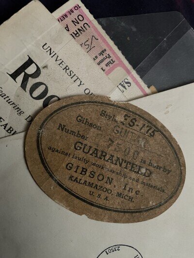 1950s Original Gibson Orange Label From Es175