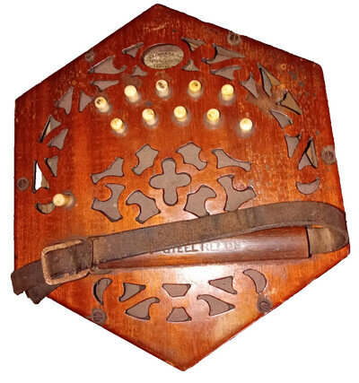 Very OLD vintage Lachenal Anglo concertina, 20 button